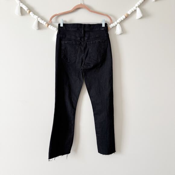 MOTHER The Insider Crop Step Fray Jeans High Rise Bootcut Leg Not Guilty Size 25 - Picture 9 of 9